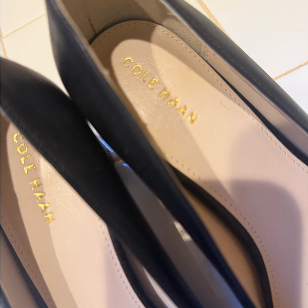 Cole Haan Black Block Heel Pumps - Picture 5 of 6